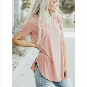 NEW Boatneck Tunic Top ROSE Medium Flowy Boho Pink